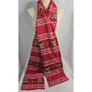 The Grinch Graphic Red Printed Scarf- Unisex- One Size